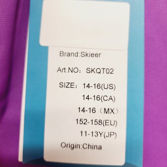 Skieer Pants girls 14-16  Women’s  Snowboard Ski Pants purple New - Picture 8 of 16
